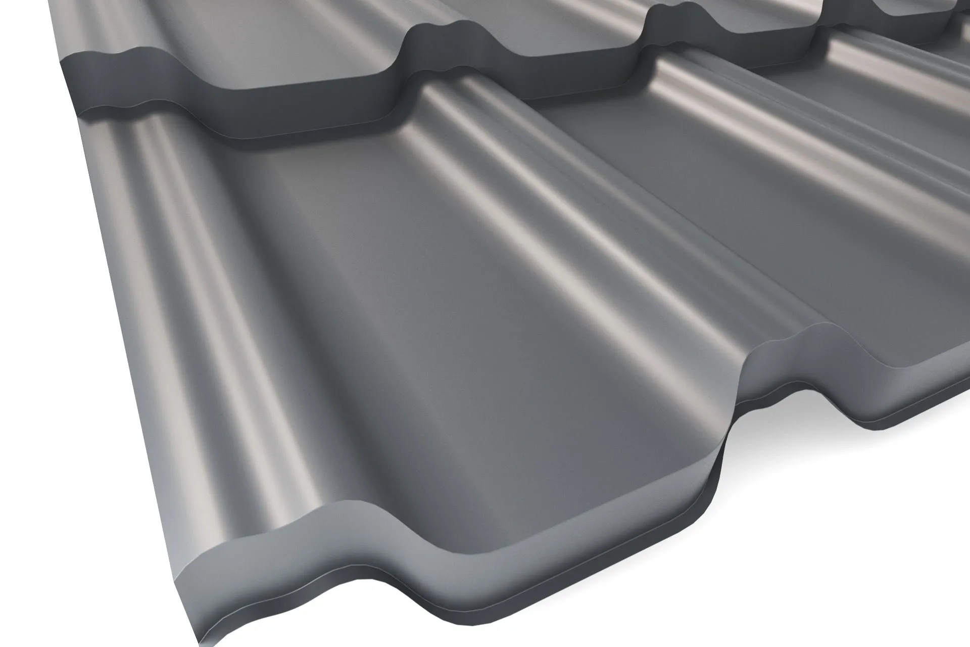 Модульная металлочерепица VICENZA (Виченца) APROFIL, Полуглянцевая: Графитовый серый (VI-ПГЛ-7024-0.45-7)