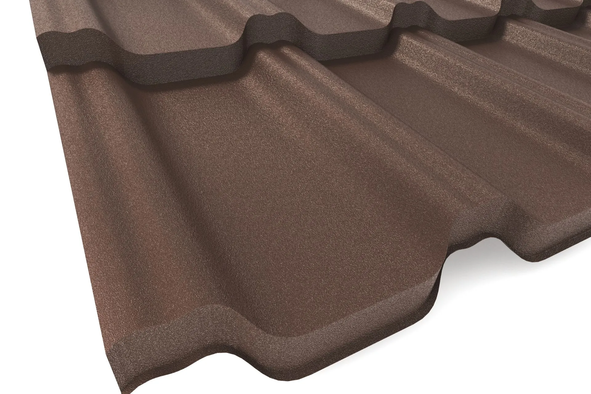 Модульная металлочерепица VICENZA (Виченца) APROFIL, Матовая: Шоколадно-коричневый (VI-МАТ-8017-0.4-1)