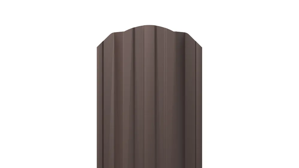 Штакетник Трапециевидный APROFIL, 114мм, Полуглянцевая: Шоколадно-коричневый (ШТ-ПГЛ-8017-0.45-7)