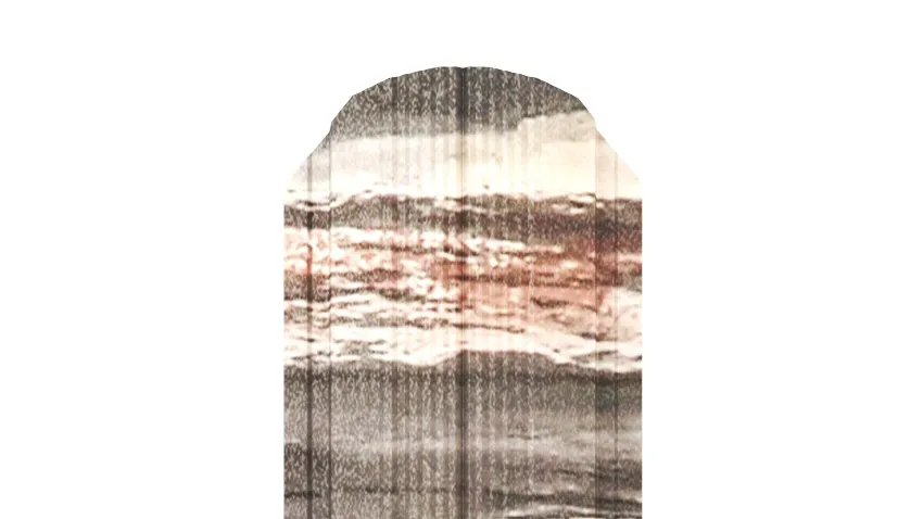 Штакетник Полукруглый APROFIL, 105мм, Имитация дерева, камня: Камень Ash Brick (ШП-ПАТТЕРН-Камень-Ash-Brick-0.45-15)