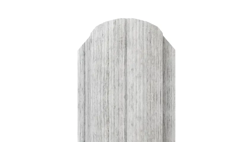 Штакетник Полукруглый APROFIL, 105мм, Имитация дерева, камня: Белая Хвоя (ШП-ПАТТЕРН-Белая-Хвоя-0.45-15)