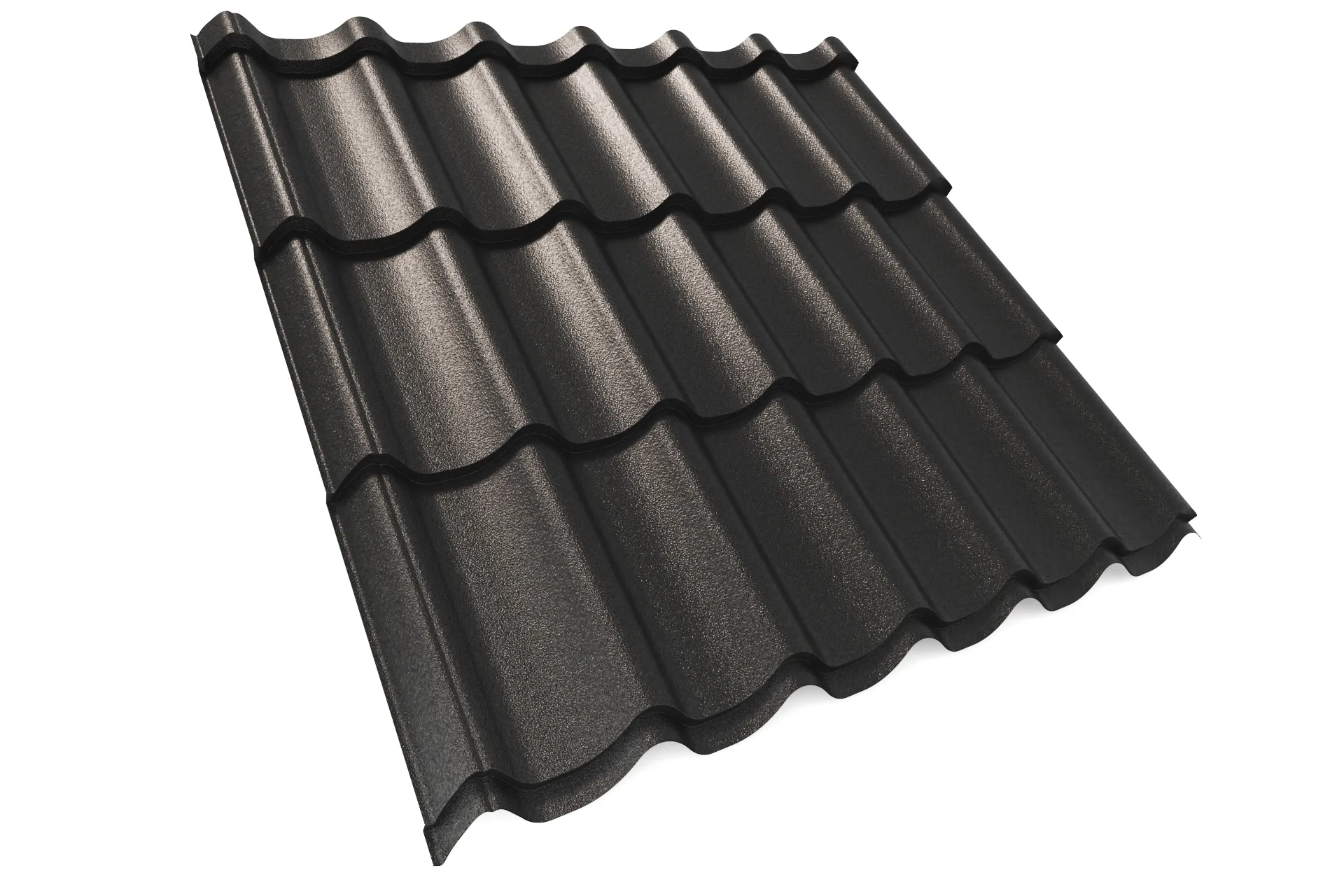Металлочерепица APROFIL SUPER MONTERREY (Супер Монтеррей), Матовая, Глубокий черный, 01.9.4/10