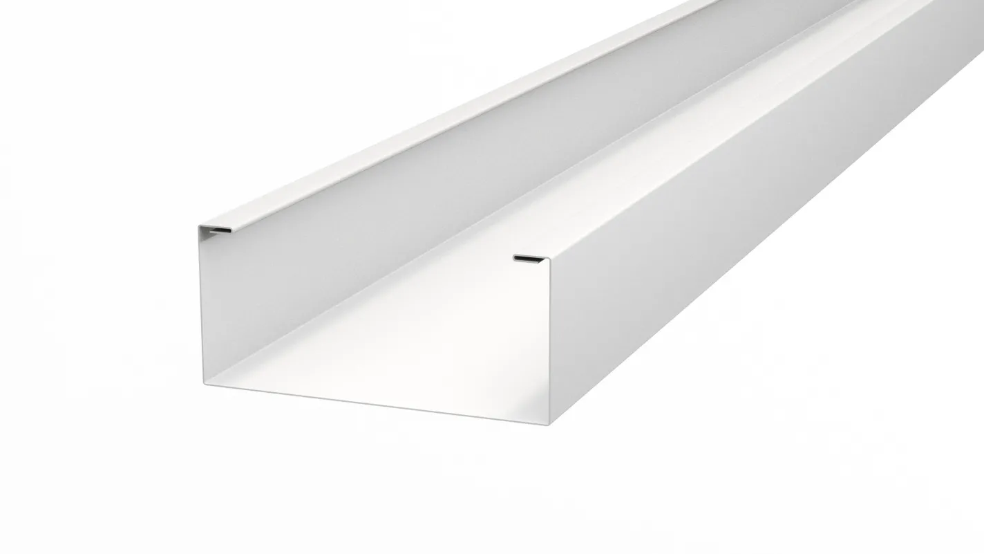 Рейка кубическая APROFIL, 245мм, Полуглянцевая: Сигнальный белый (КУБ-245-ПГЛ-9003-0.45-7)