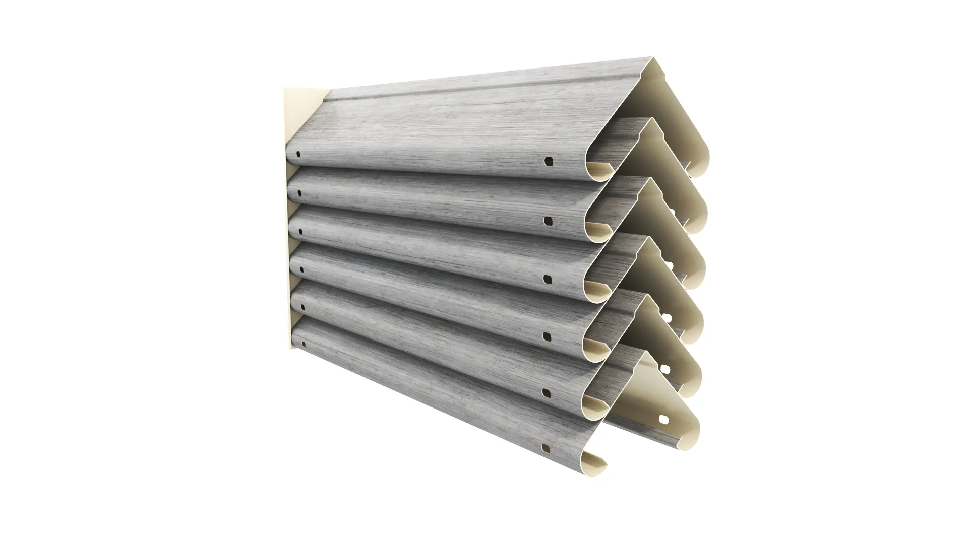 Забор-жалюзи Симметрика APROFIL, Имитация дерева, камня, Белая Хвоя, 01.30.301.1.2/03.1.13.131.7.21226.2