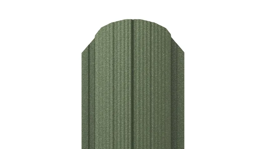 Штакетник Полукруглый APROFIL, 105мм, Матовая: Бутылочно-зеленый (ШП-МАТ-6007-0.47-7)