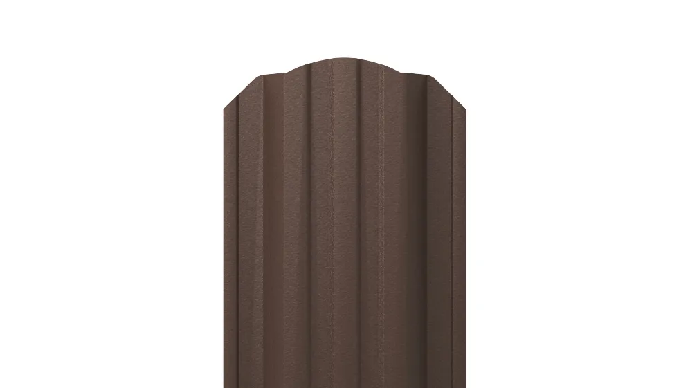Штакетник Трапециевидный APROFIL, 114мм, Матовая: Шоколадно-коричневый (ШТ-МАТ-8017-0.47-7)