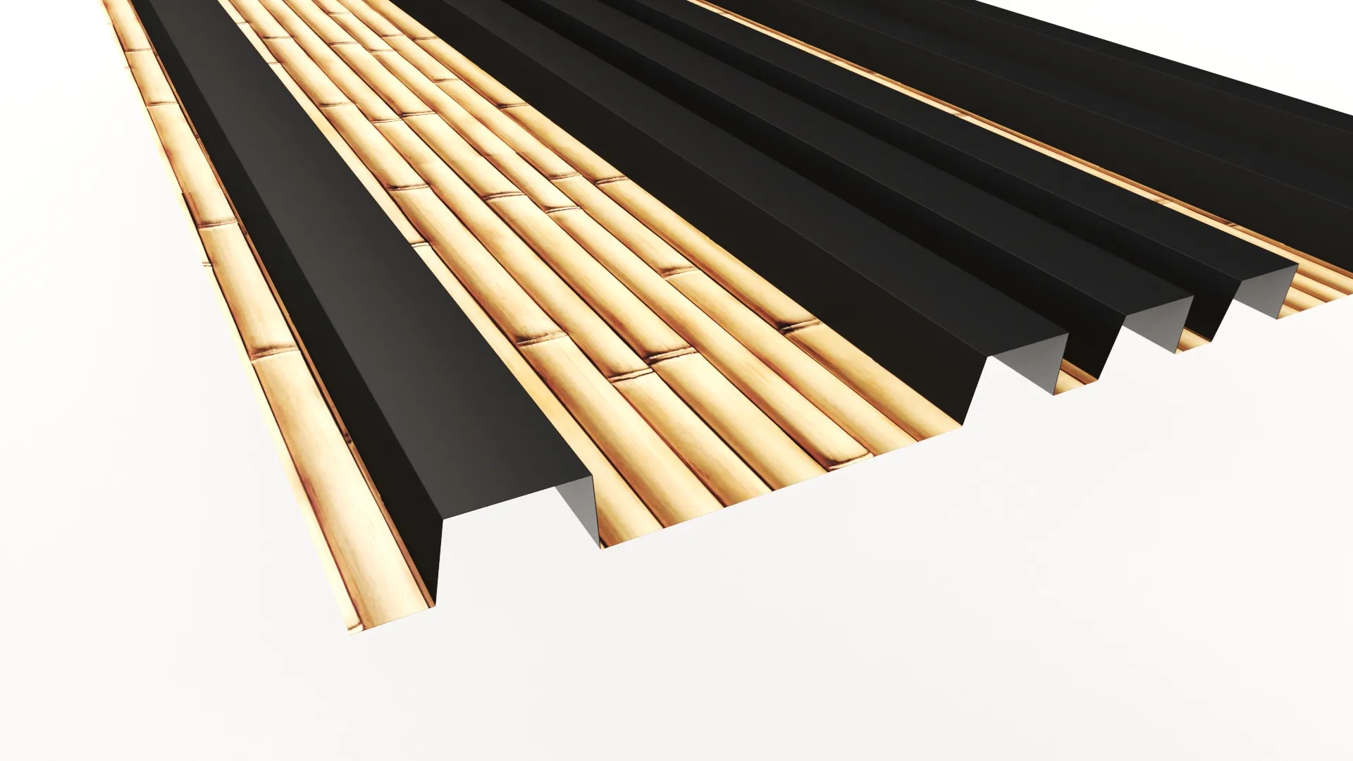 Фасадная дизайнерская панель ORMAN BAMBOO APROFIL, Имитация дерева, камня, Bamboo, 01.34.14.01/03.1.13.131.7.21226.1