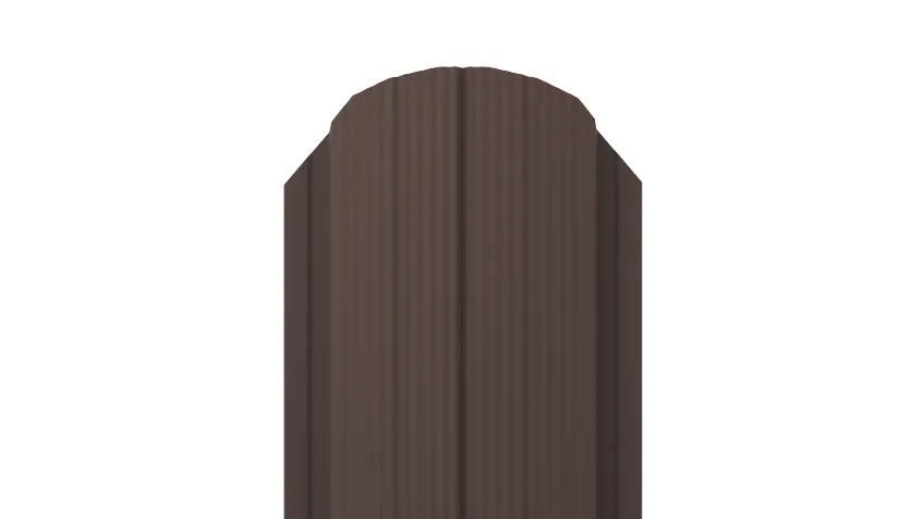 Штакетник Полукруглый APROFIL, 105мм, Полуглянцевая: Шоколадно-коричневый (ШП-ПГЛ-8017-0.45-1)