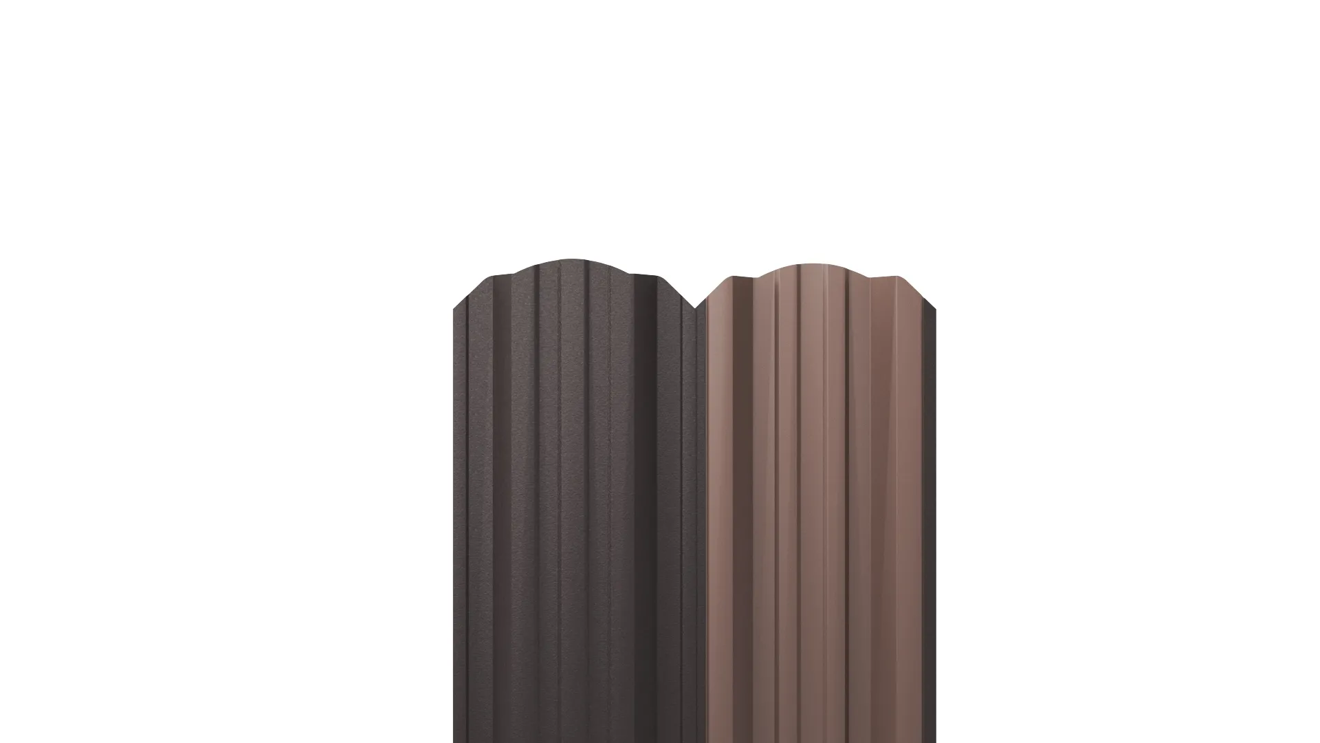 Штакетник Трапециевидный APROFIL, 114мм, Матовая, Серо-коричневый, 01.26.1.3/03.1.13.131.7.21233.21214.6