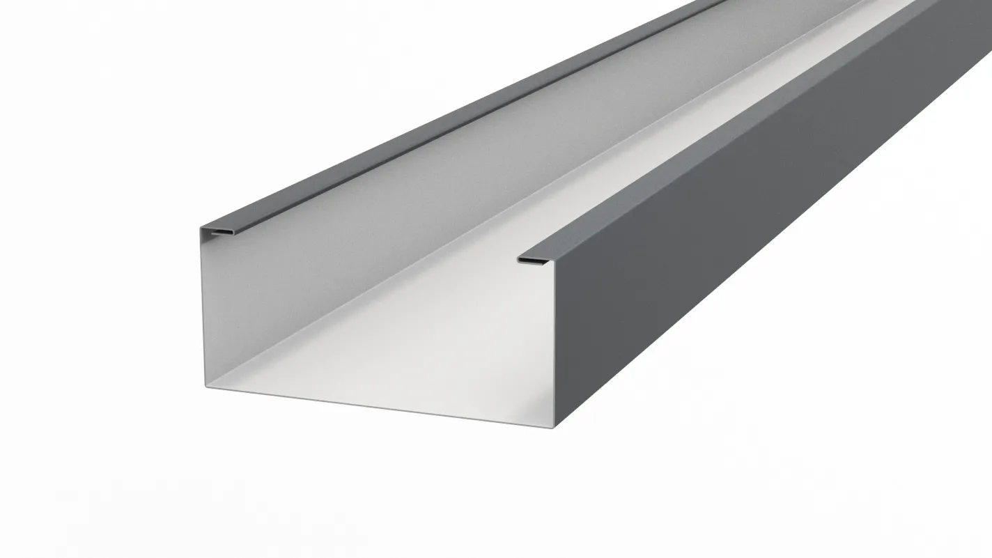 Рейка кубическая APROFIL, 245мм, Полуглянцевая: Графитовый серый (КУБ-245-ПГЛ-7024-0.45-7)