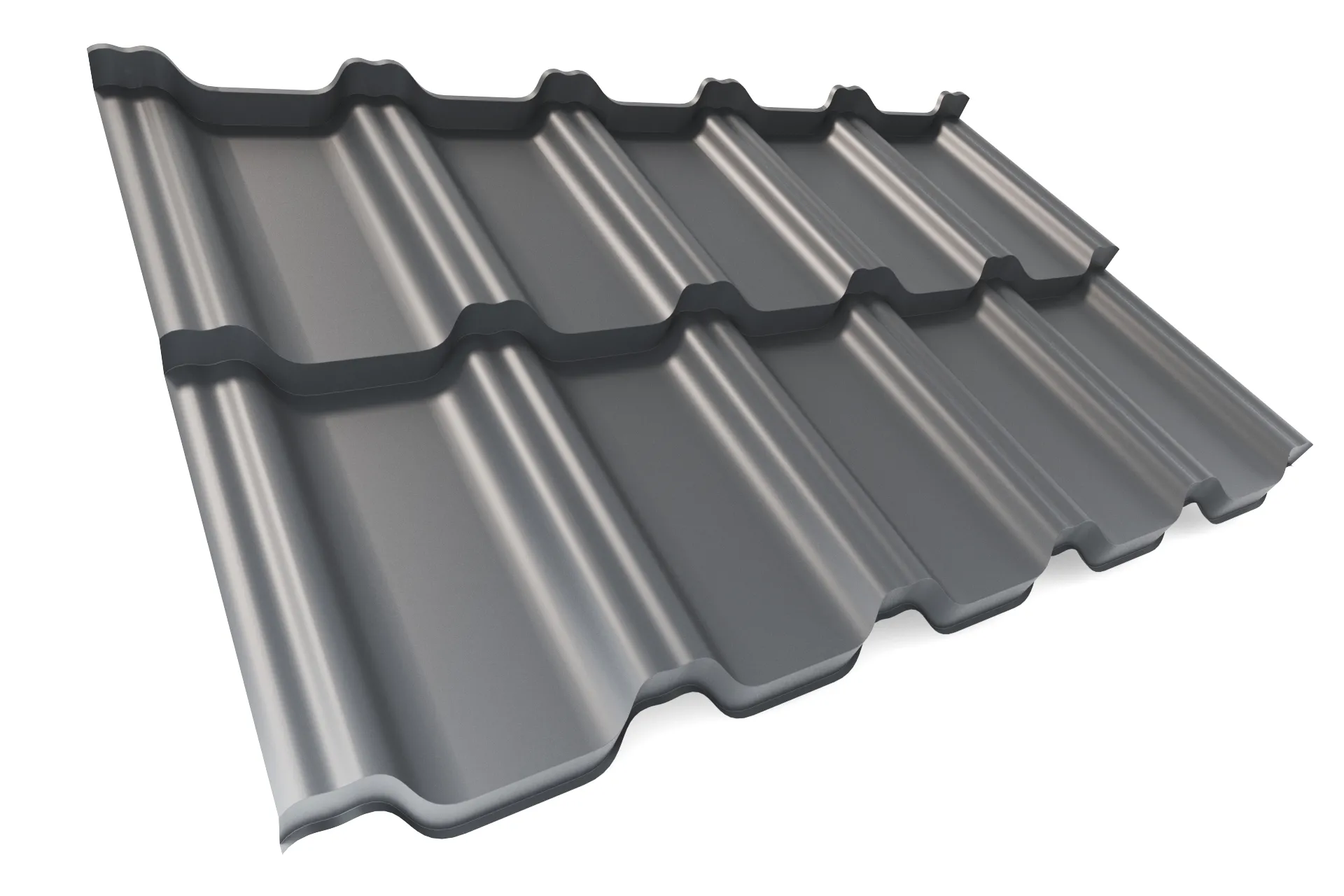 Металлочерепица APROFIL VICENZA (Виченца), Полуглянцевая, Графитовый серый, 01.9.961.2/77
