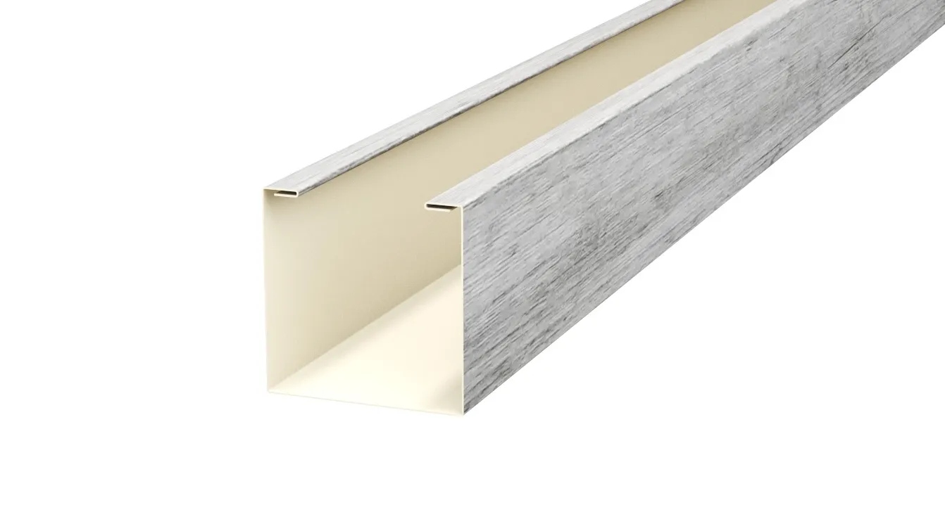 Рейка кубическая APROFIL, 176мм, Имитация дерева, камня: Белая Хвоя (КУБ-176-ПАТТЕРН-Белая-Хвоя-0.45-15)