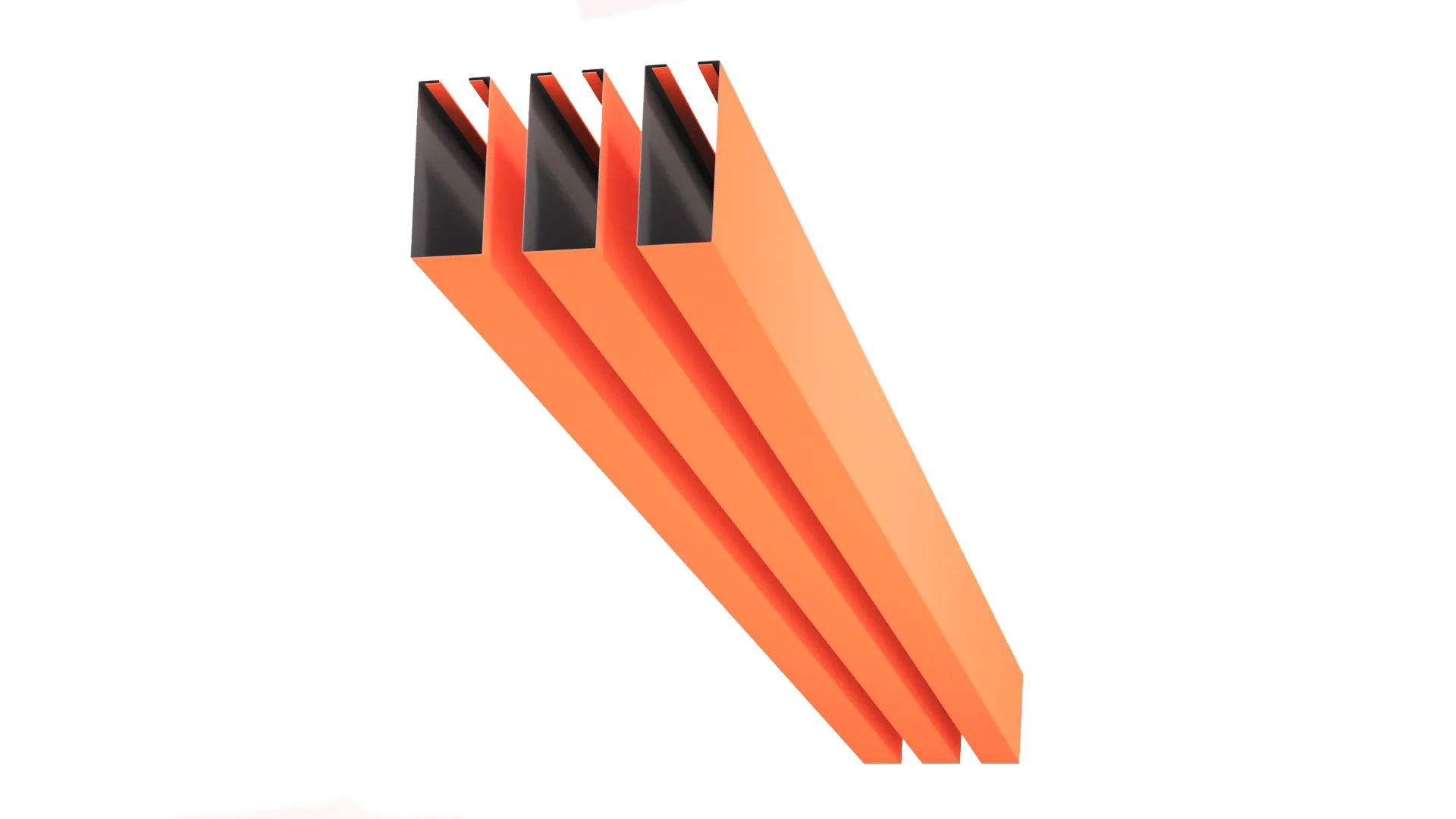 Рейка кубическая APROFIL, 152мм, Полуглянцевая, Чистый оранжевый, 01.32.322.3/03.1.13.131.7.21232.811624.1