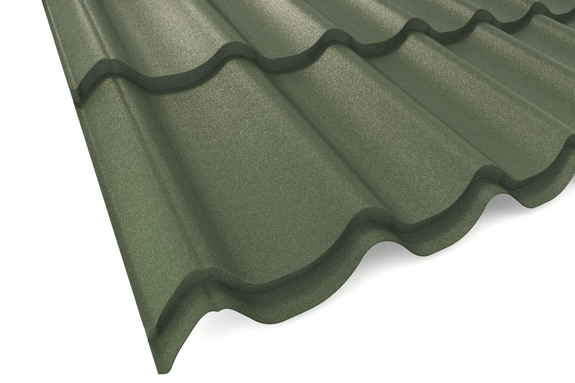 Металлочерепица APROFIL SUPER MONTERREY (Супер Монтеррей), Матовая, Бутылочно-зеленый, 01.9.4/3