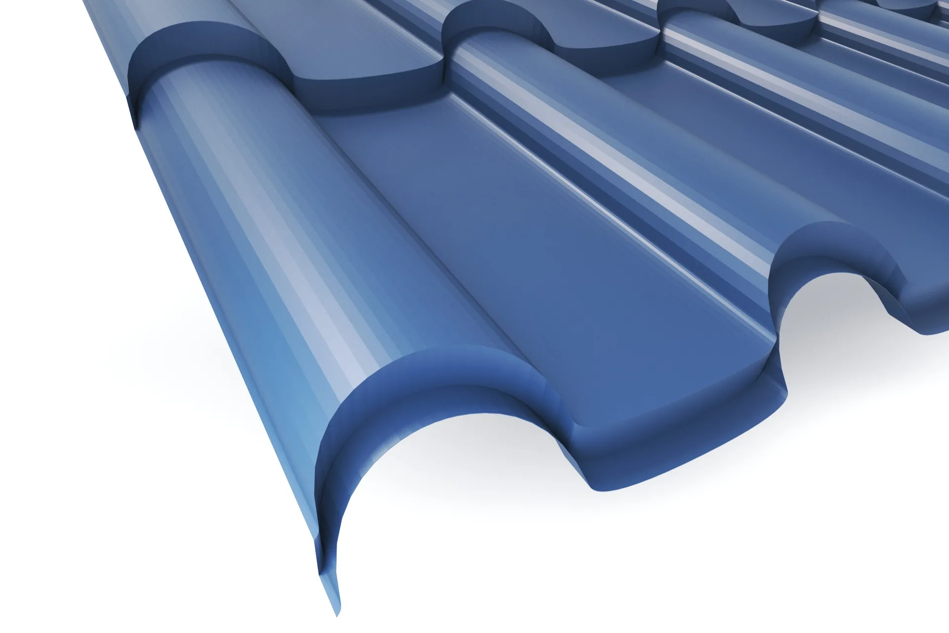 Металлочерепица APROFIL ANDALUSIA (Андалузия), Полуглянцевая, Сигнальный синий, 01.9.3.2/40