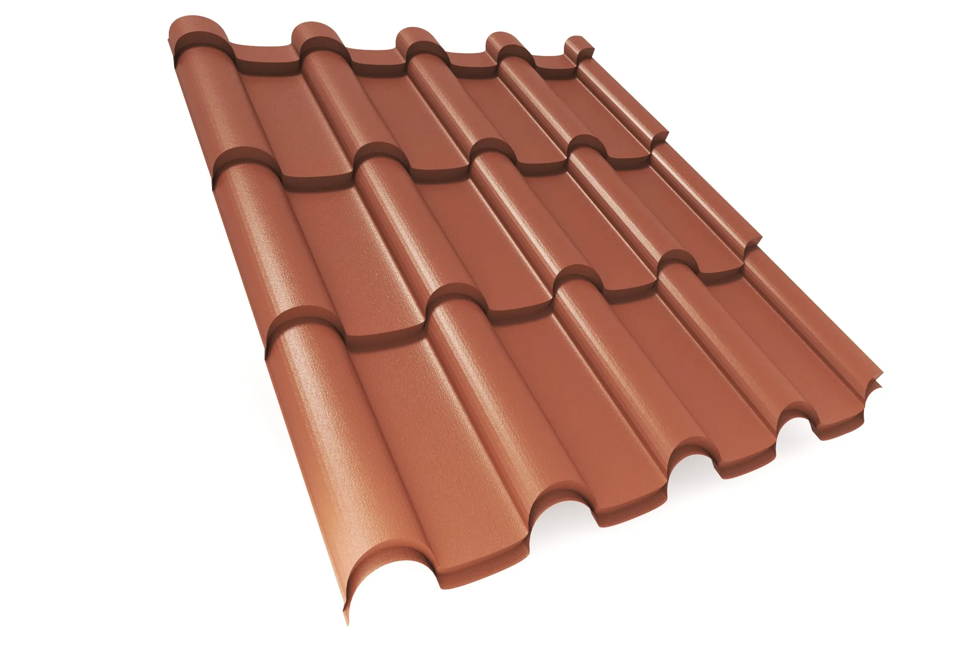 Металлочерепица APROFIL ANDALUSIA (Андалузия), Матовая, Медно-коричневый, 01.9.3.2/27