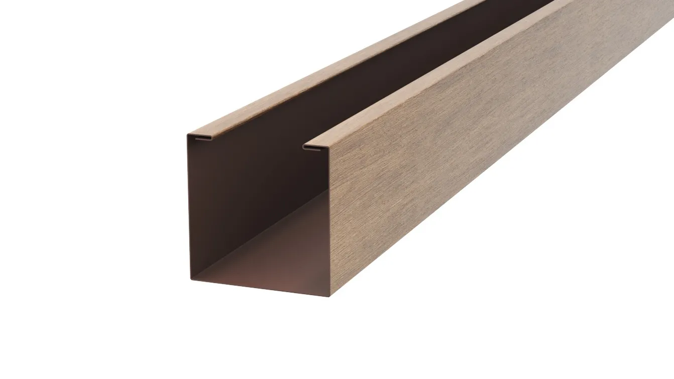 Рейка кубическая APROFIL, 176мм, Имитация дерева, камня: Золотой дуб (КУБ-176-ПАТТЕРН-Золотой-дуб-0.45-15)