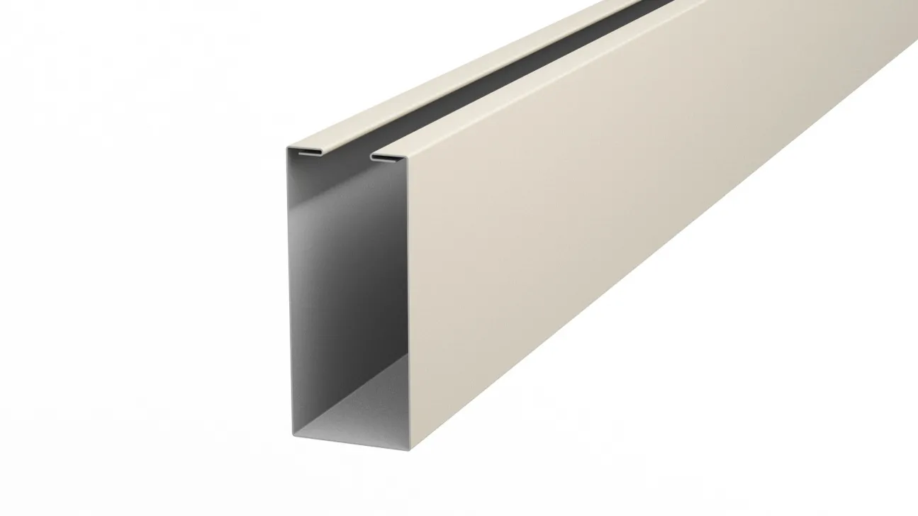 Рейка кубическая APROFIL, 152мм, Полуглянцевая: Светлая слоновая кость (КУБ-152-ПГЛ-1015-0.45-1)