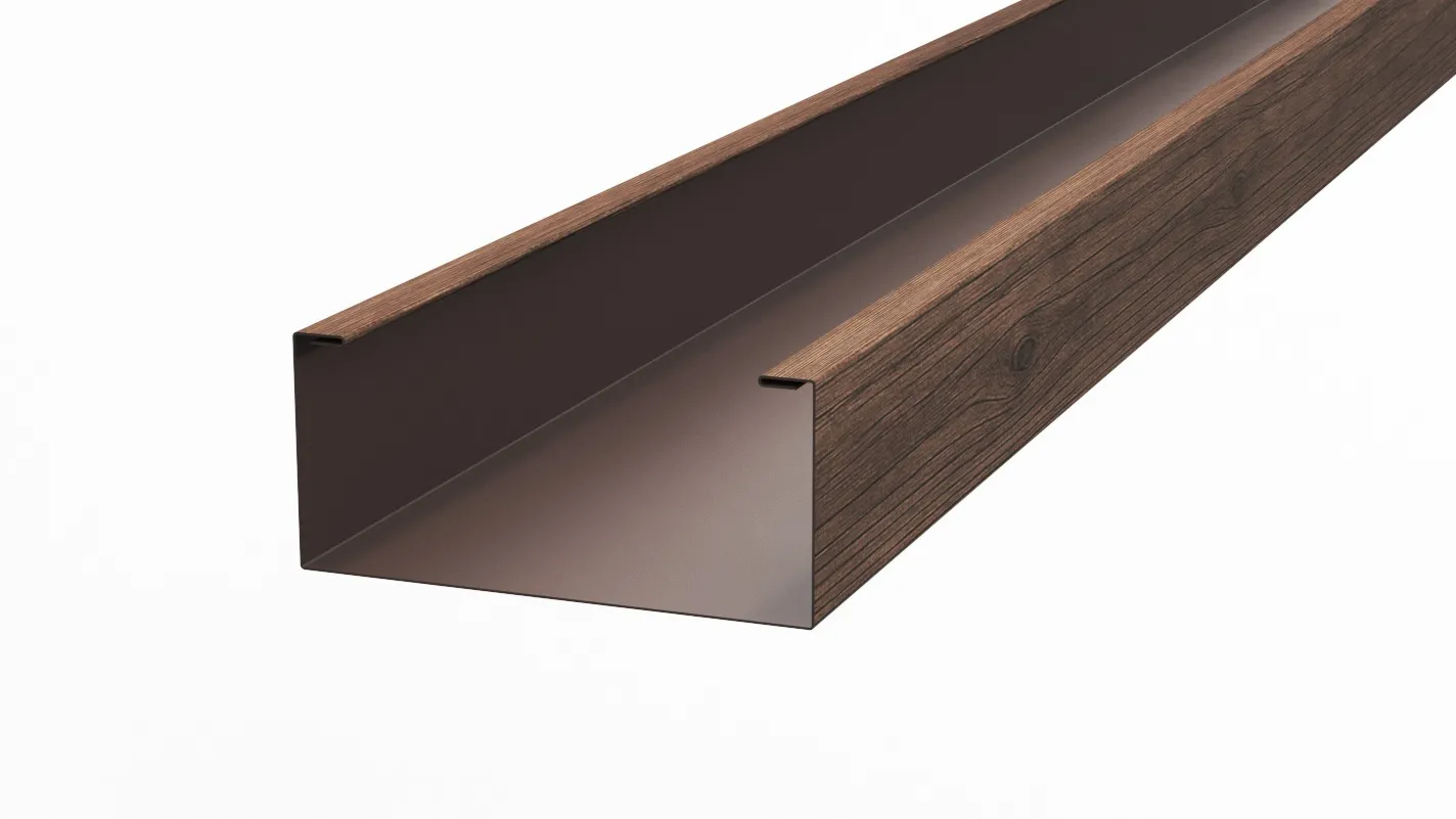 Рейка кубическая APROFIL, 245мм, Имитация дерева, камня: Maroon (КУБ-245-ПАТТЕРН-Maroon-0.45-15)