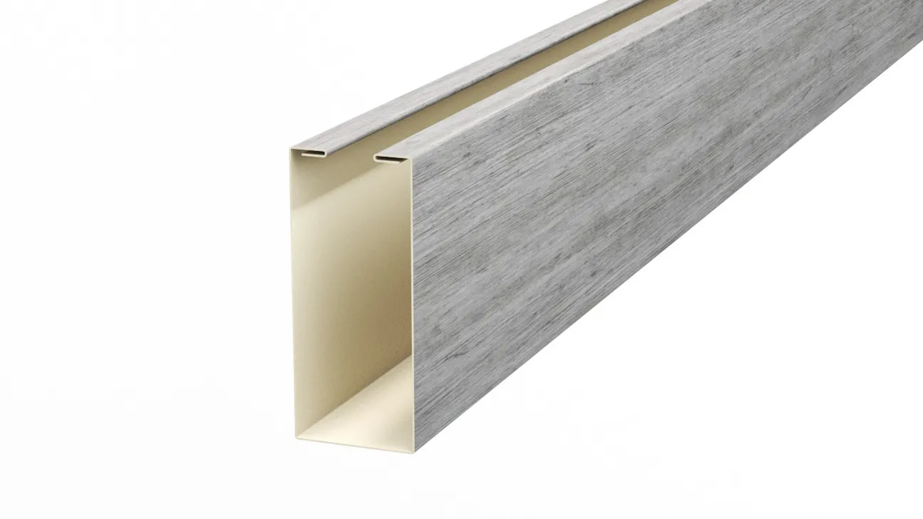 Рейка кубическая APROFIL, 152мм, Имитация дерева, камня: Белая Хвоя (КУБ-152-ПАТТЕРН-Белая-Хвоя-0.45-15)