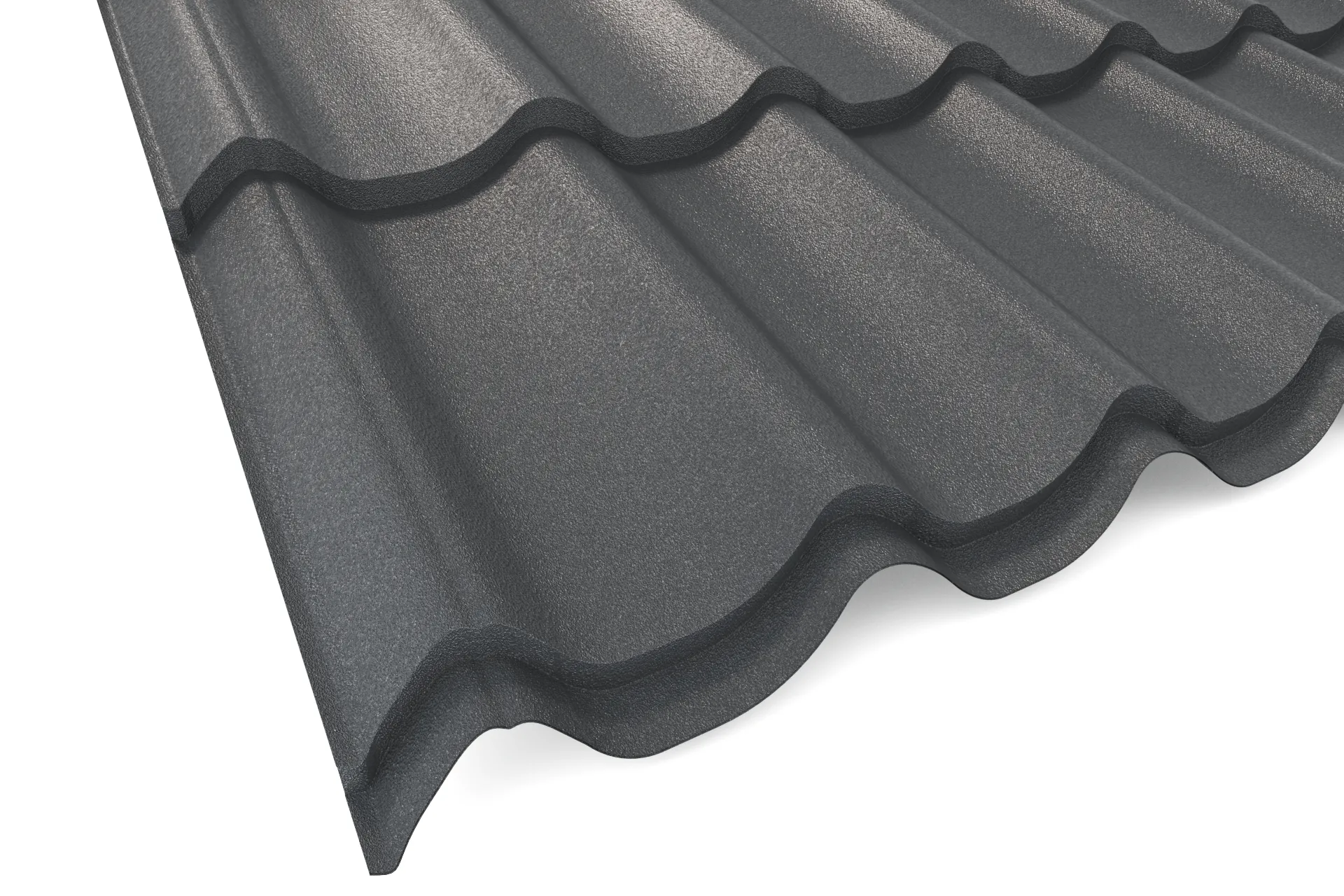 Металлочерепица APROFIL SUPER MONTERREY (Супер Монтеррей), Матовая, Графитовый серый, 01.9.4/1