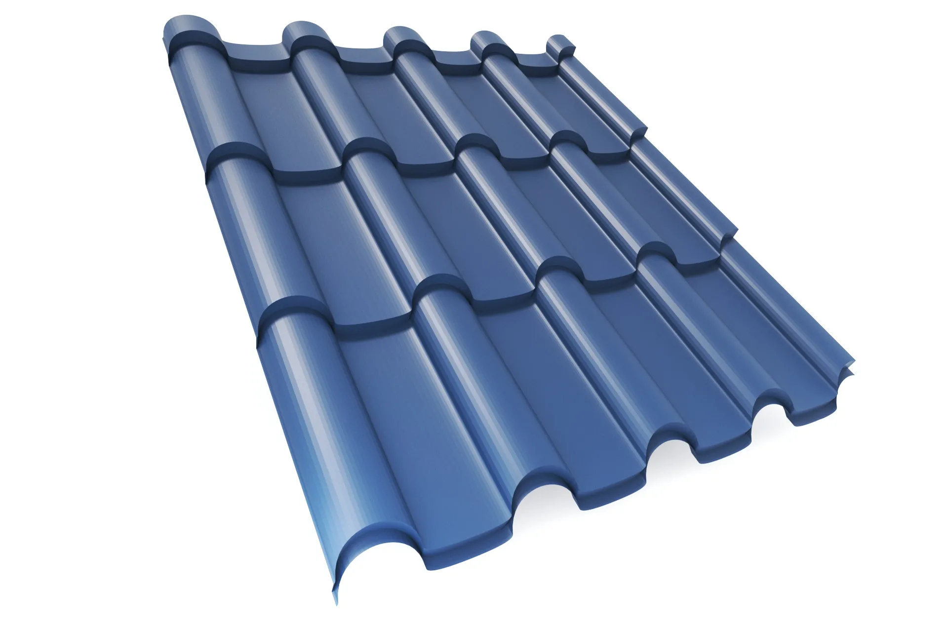 Металлочерепица APROFIL ANDALUSIA (Андалузия), Полуглянцевая, Сигнальный синий, 01.9.3.2/40