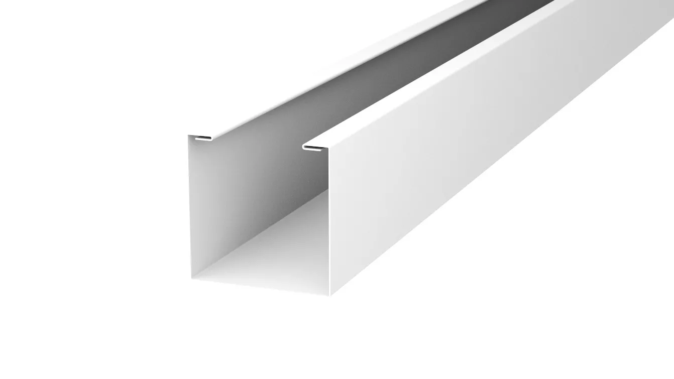 Рейка кубическая APROFIL, 176мм, Полуглянцевая: Сигнальный белый (КУБ-176-ПГЛ-9003-0.45-1)