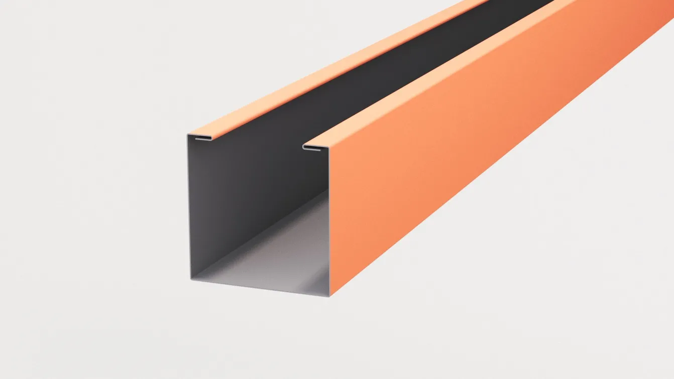 Рейка кубическая APROFIL, 176мм, Полуглянцевая: Чистый оранжевый (КУБ-176-ПГЛ-2004-0.45-7)