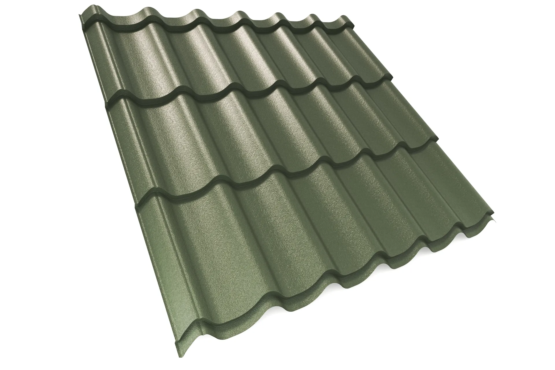 Металлочерепица APROFIL SUPER MONTERREY (Супер Монтеррей), Матовая, Бутылочно-зеленый, 01.9.4/3