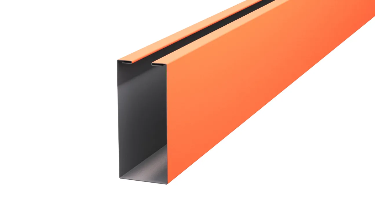 Рейка кубическая APROFIL, 152мм, Полуглянцевая: Чистый оранжевый (КУБ-152-ПГЛ-2004-0.45-7)