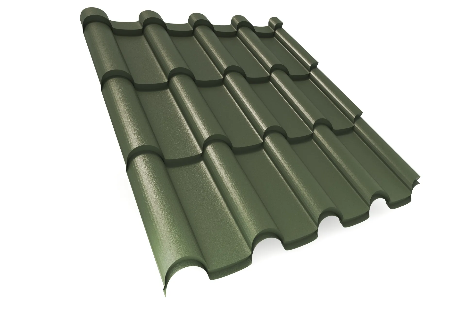 Металлочерепица APROFIL ANDALUSIA (Андалузия), Матовая, Бутылочно-зеленый, 01.9.3.2/25