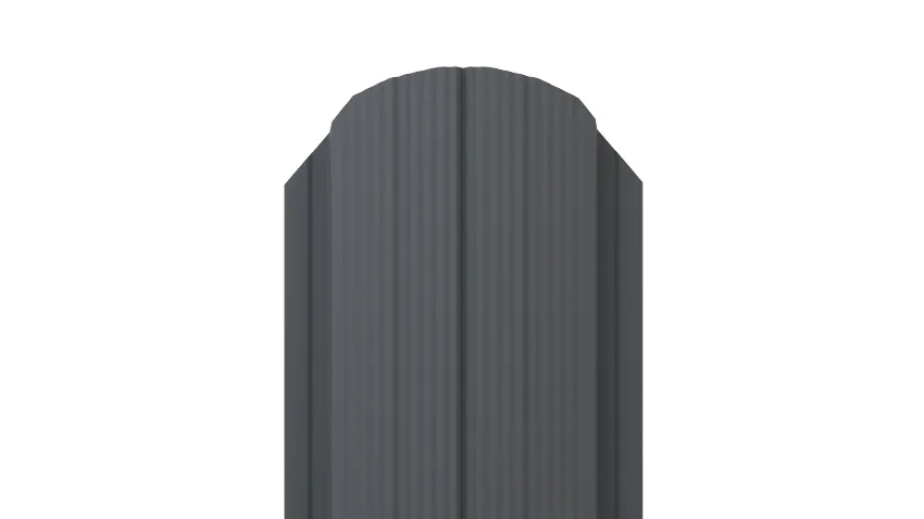 Штакетник Полукруглый APROFIL, 105мм, Полуглянцевая: Графитовый серый (ШП-ПГЛ-7024-0.45-1)