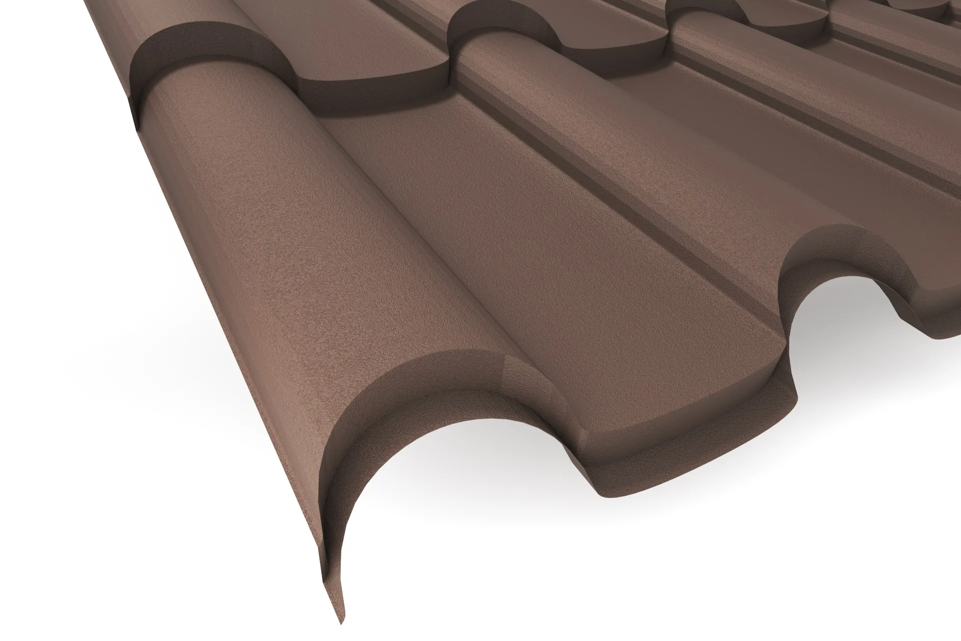 Металлочерепица APROFIL ANDALUSIA (Андалузия), Матовая, Шоколадно-коричневый, 01.9.3.2/24