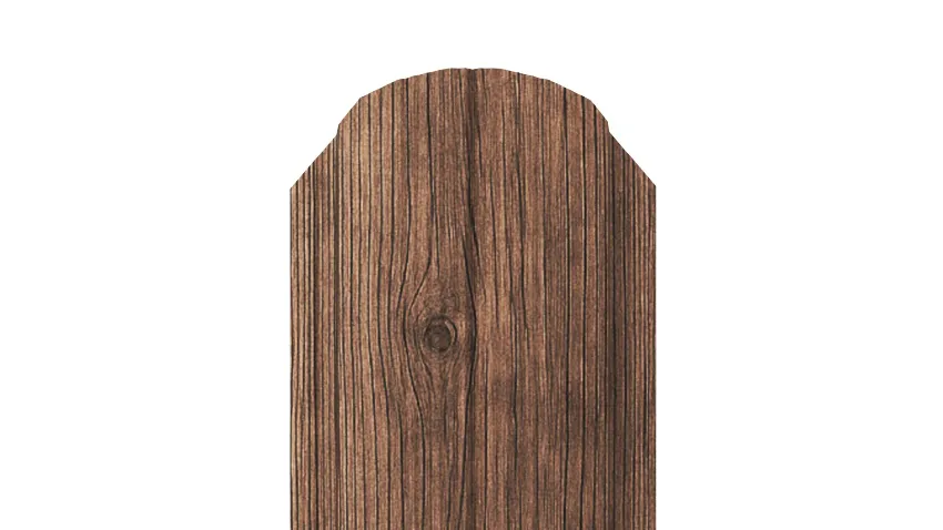 Штакетник Полукруглый APROFIL, 105мм, Имитация дерева, камня: Maroon (ШП-ПАТТЕРН-Maroon-0.45-15)