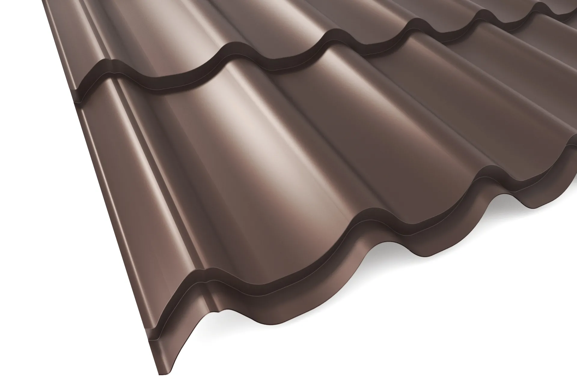 Металлочерепица APROFIL SUPER MONTERREY (Супер Монтеррей), Полуглянцевая, Шоколадно-коричневый, 01.