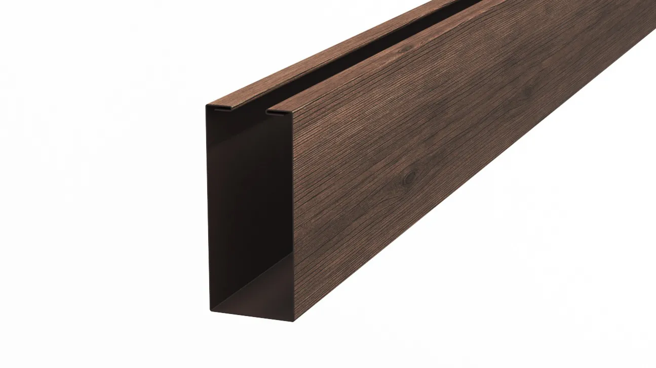 Рейка кубическая APROFIL, 152мм, Имитация дерева, камня: Maroon (КУБ-152-ПАТТЕРН-Maroon-0.45-15)