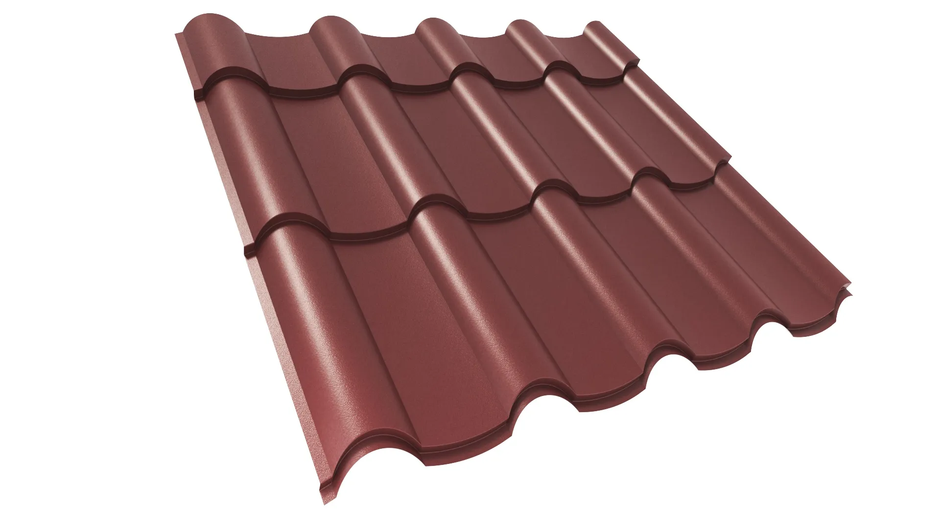 Металлочерепица ANDALUSIA (Андалузия) APROFIL, Матовая, Винно-красный, 01.9.3.2/03.1.13.131.7.21234.21223.1