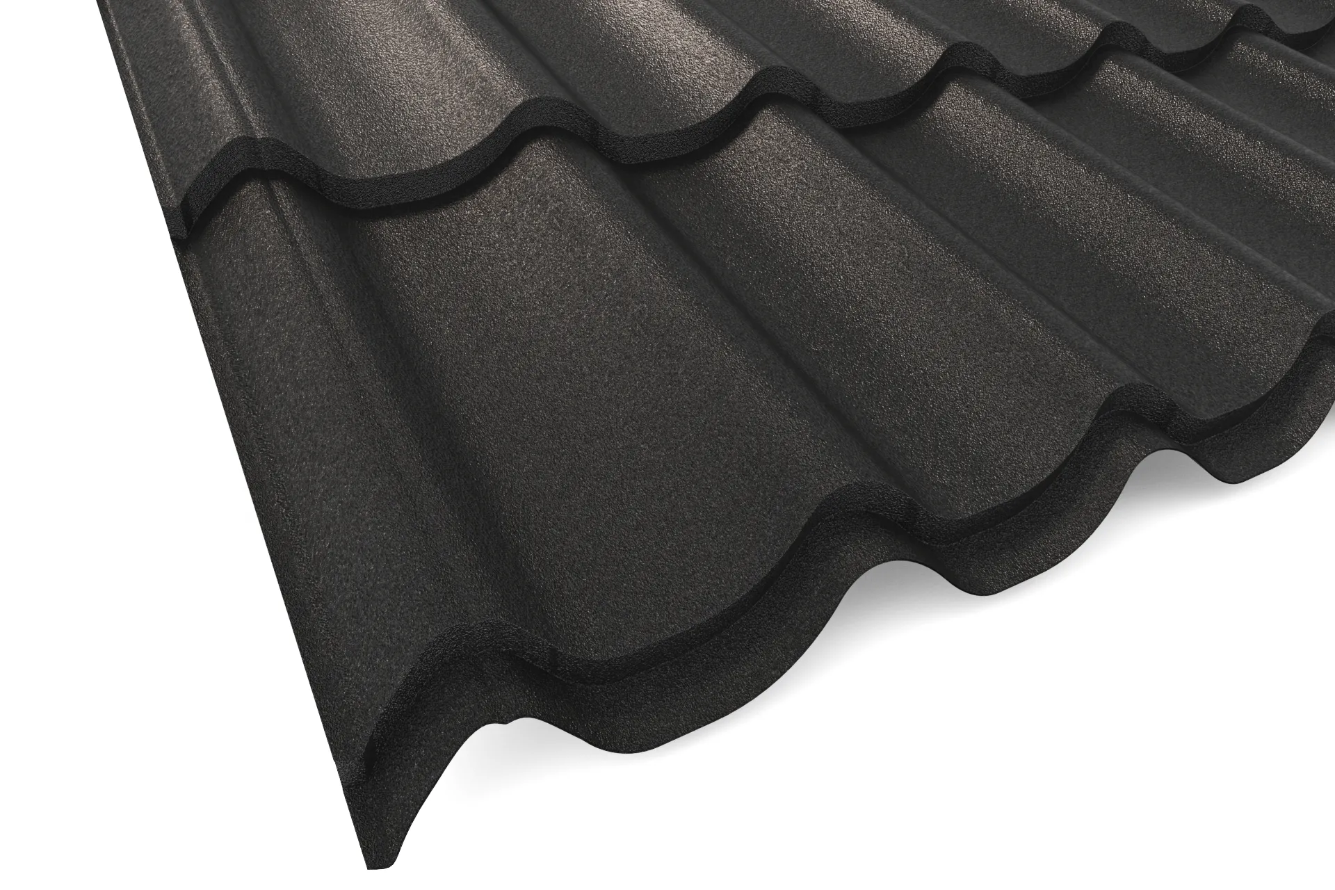 Металлочерепица APROFIL SUPER MONTERREY (Супер Монтеррей), Матовая, Глубокий черный, 01.9.4/10