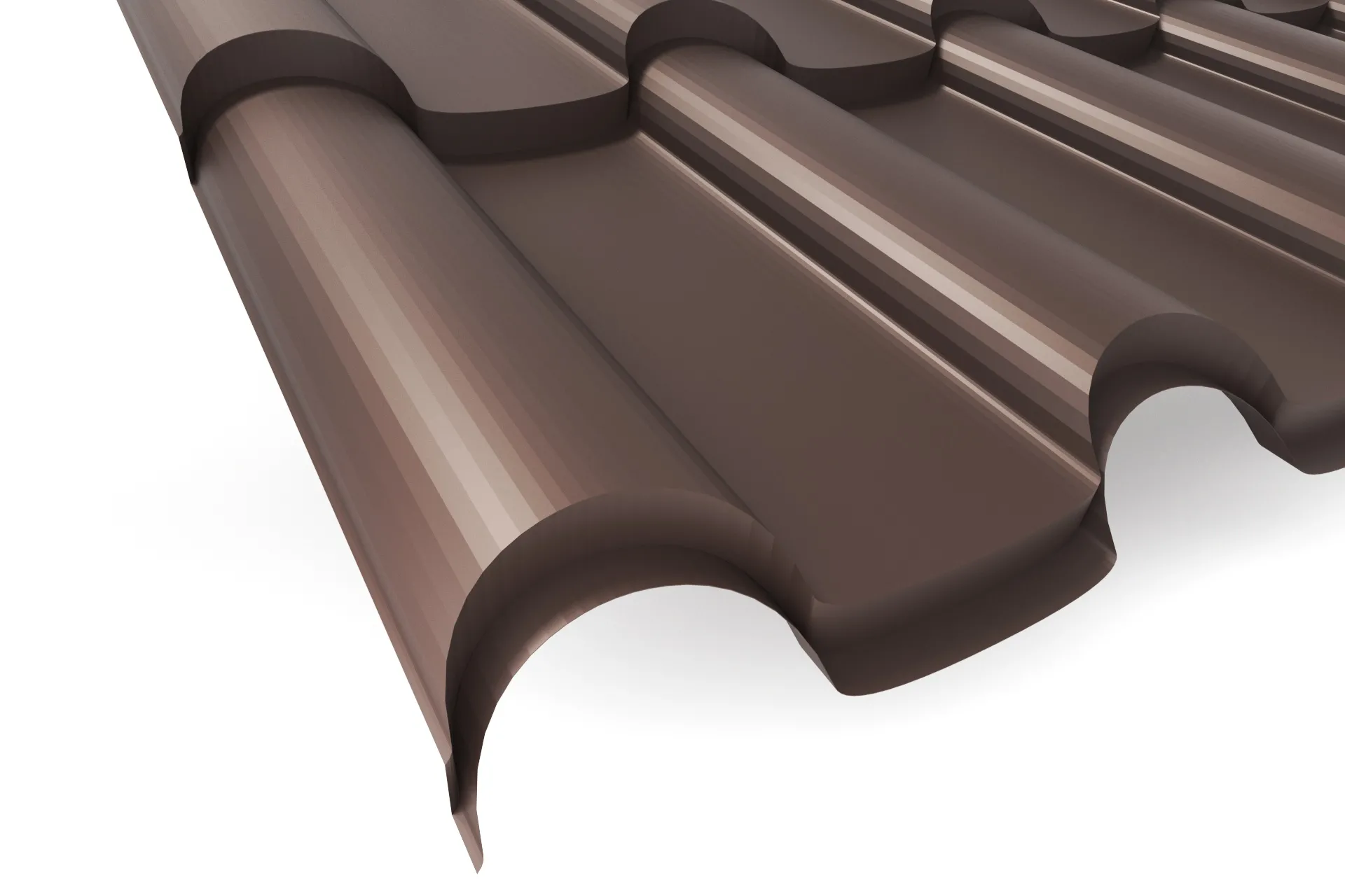 Металлочерепица APROFIL ANDALUSIA (Андалузия), Полуглянцевая, Шоколадно-коричневый, 01.9.3.2/44