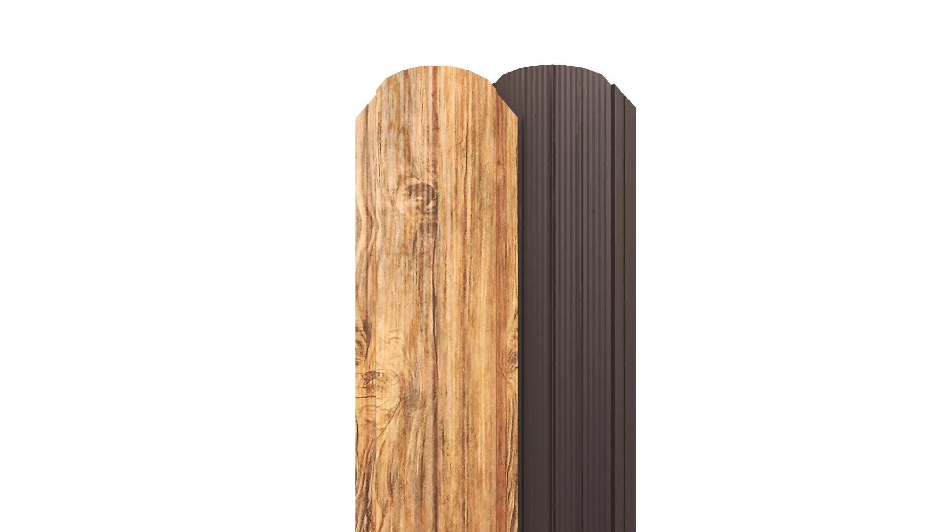 Штакетник Полукруглый APROFIL, 105мм, Имитация дерева, камня, Multi-Gloss Новый, 01.26.1.1/03.1.13.131.7.21226.7