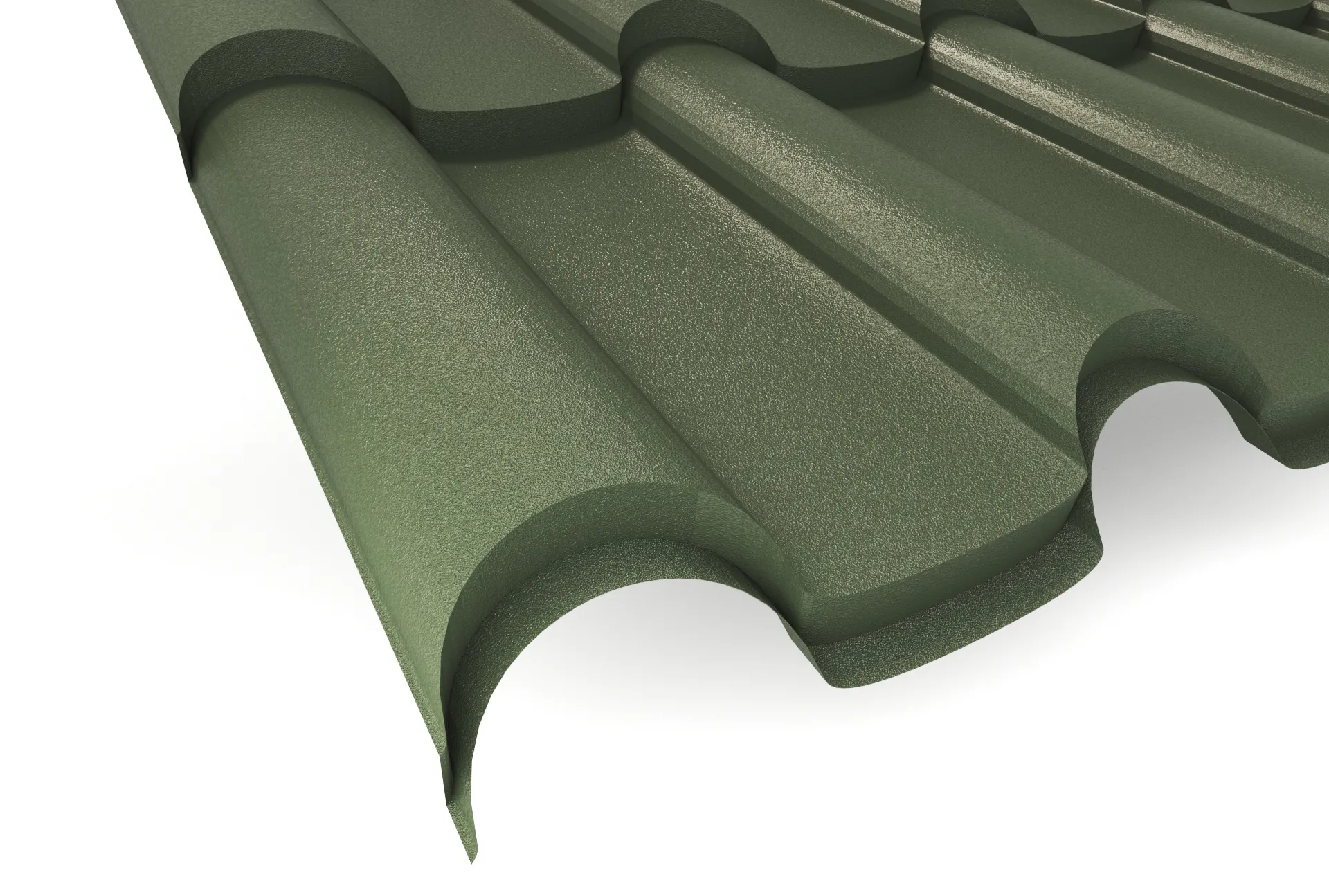 Металлочерепица APROFIL ANDALUSIA (Андалузия), Матовая, Бутылочно-зеленый, 01.9.3.2/25