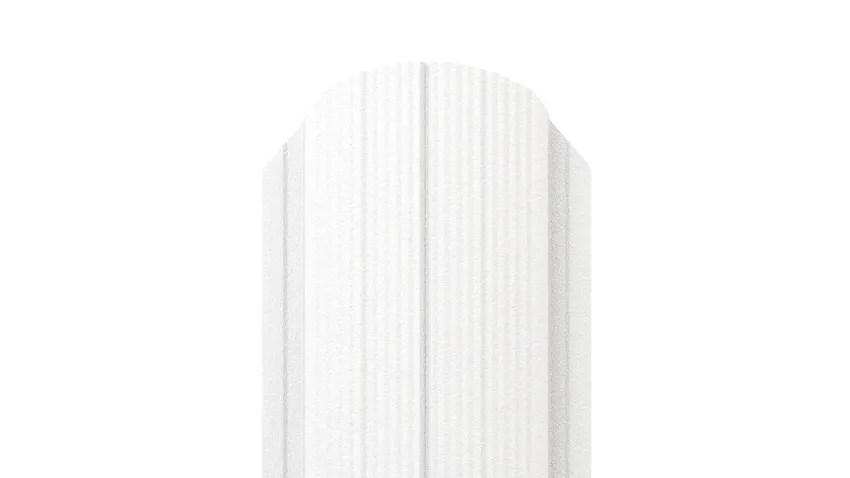 Штакетник Полукруглый APROFIL, 105мм, Полуглянцевая: Сигнальный белый (ШП-ПГЛ-9003-0.45-7)