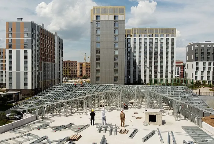 Быстровозводимые здания ЛСТК APROFIL, для государства, стропильная система детского сада, г. Астана, 2025 