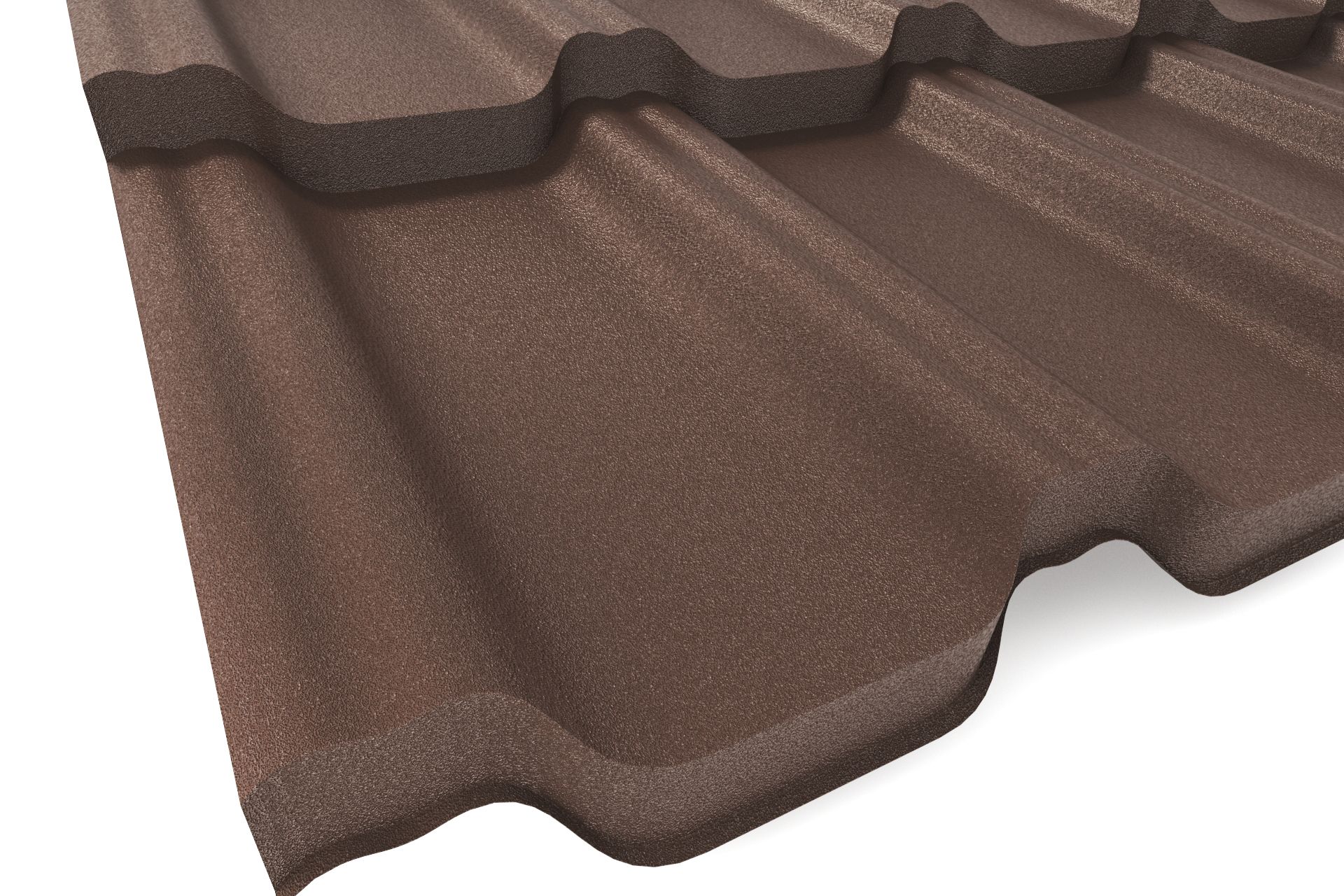 Модульная металлочерепица VICENZA (Виченца) APROFIL, Матовая: Шоколадно-коричневый (VI-МАТ-8017-0.47-7)