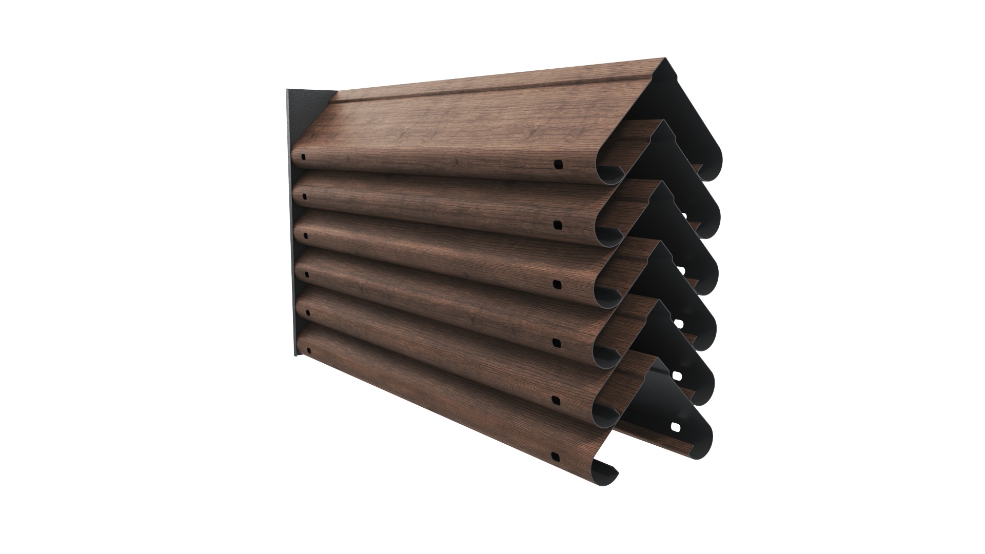 Забор-жалюзи Симметрика APROFIL, Имитация дерева, камня: Maroon (СИМ-ПАТТЕРН-Maroon-0.45-15)