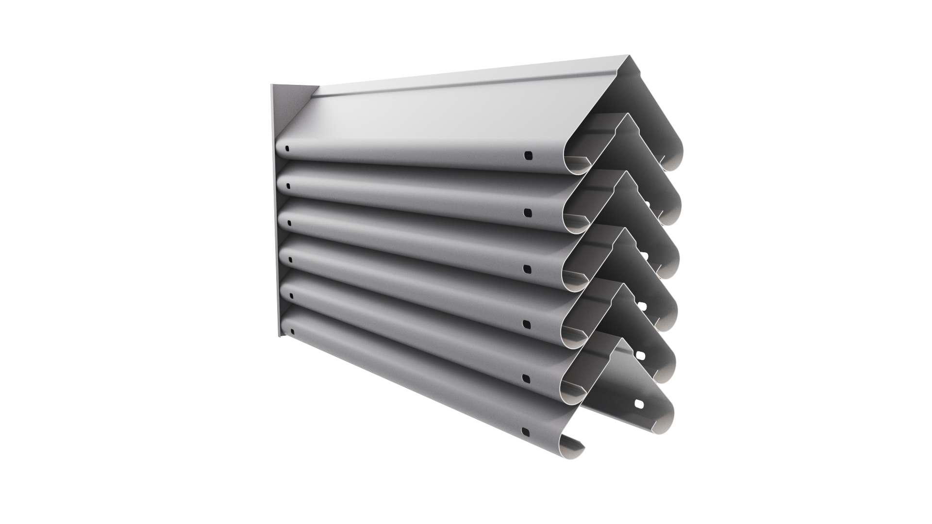 Забор-жалюзи Симметрика APROFIL, Полуглянцевая: Сигнальный серый (СИМ-ПГЛ-7004-0.45-7)