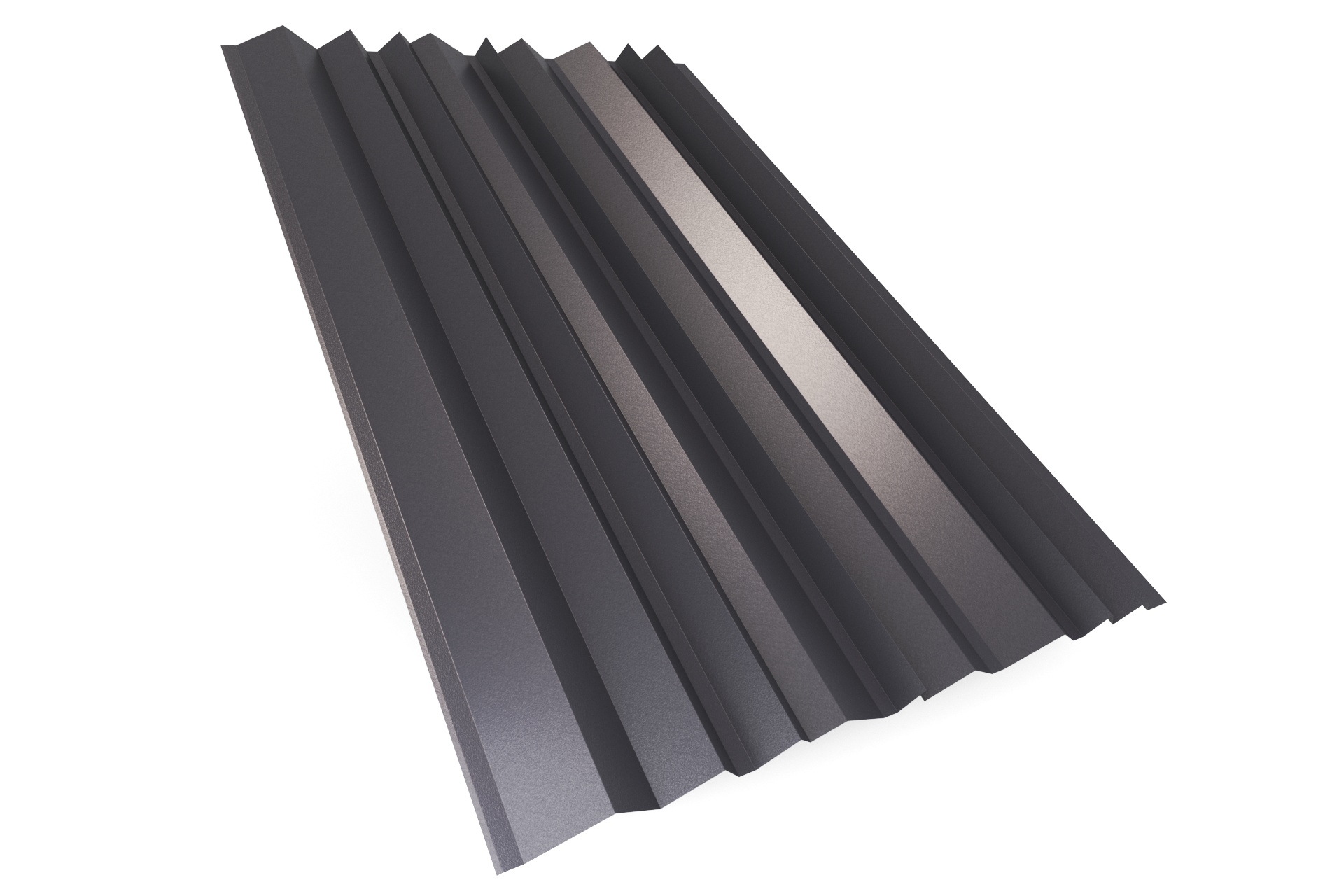 Фасадная дизайнерская панель ALMATAU APROFIL, Матовая: Антрацитово-серый (ALM1-МАТ-7016-0.5-15)