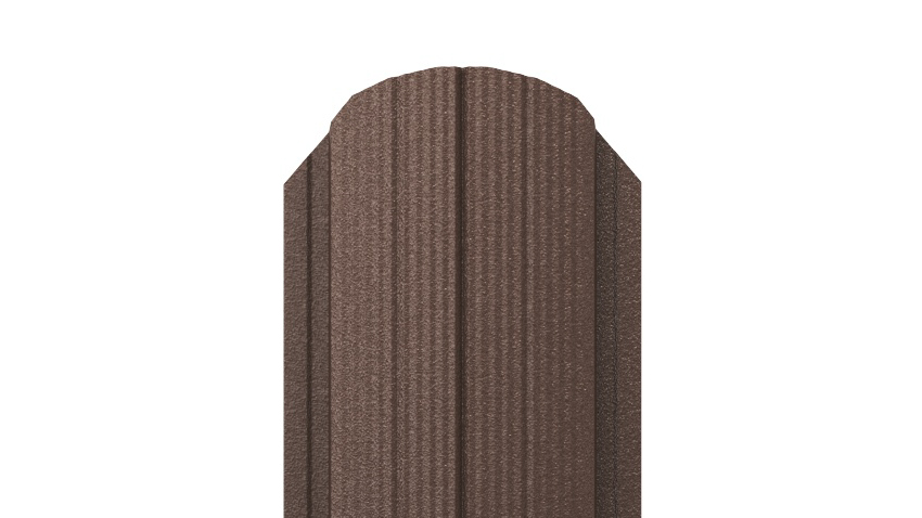 Штакетник Полукруглый APROFIL, 105мм, Матовая: Шоколадно-коричневый (ШП-МАТ-8017-0.47-7)