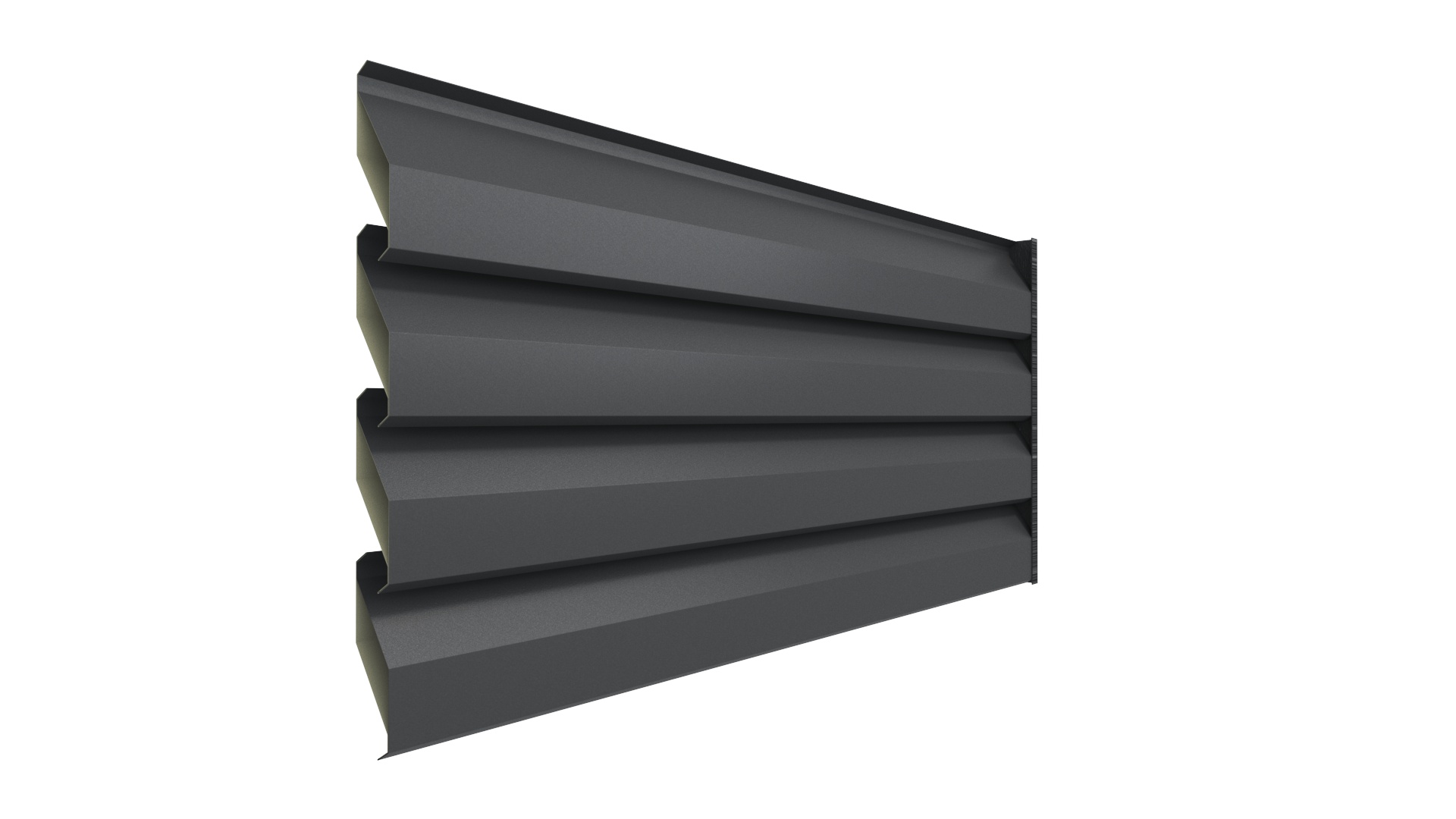 Забор-жалюзи Ромбовидный 176 мм APROFIL, Матовая: Графитовый серый (РМБ-МАТ-7024-0.47-7)