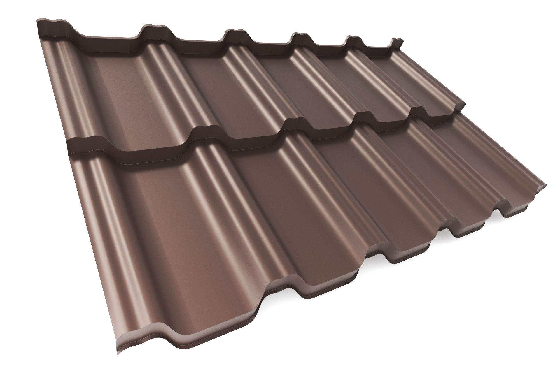 Металлочерепица APROFIL VICENZA (Виченца), Полуглянцевая, Шоколадно-коричневый, 01.9.961.2/75